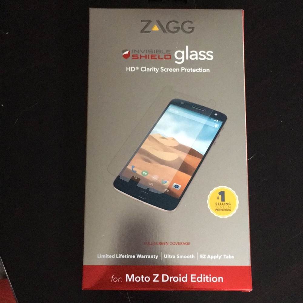 NEW Zagg Invisible Shield Glass HD Moto Z Droid